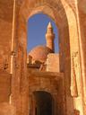 Looking through the gate of the first courtyard to the second.