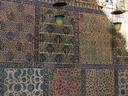 Amazing tiled walls fill the mosque courtyard at Eyup Camii.