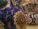 Fine Iznik porcelain on display inside the Tiled Kiosk.